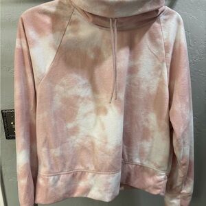 Old Navy Pink and White Tie-Dye Soft Plush Hoodie